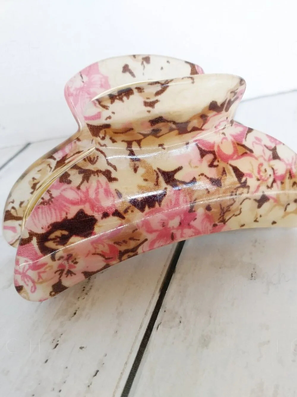 Floral Claw Clip Hair Accessory Acrylic Jaw Clip Cottagecore Coastal Grandma